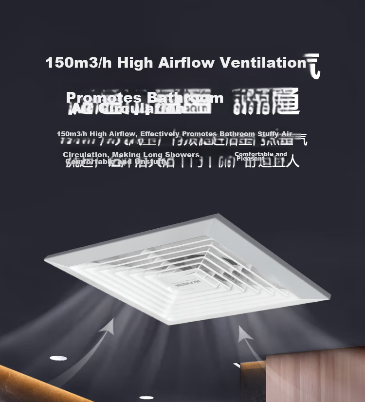 Nedfon Universal Ceiling Exhaust Fan, Integrated Ceiling Ventilation Fan 300x300 Low Noise Ducted Ventilator BPT10-23A 5