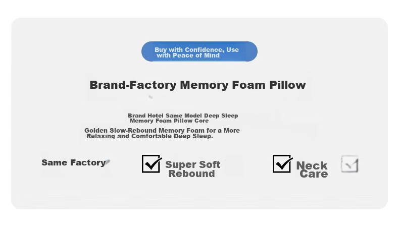 YALU & FREEDOM Zero-Pressure Deep Sleep Memory Foam Pillow, Cervical Spine Protection, Sleep Aid Pillow Core, Adult Single High Pillow 1