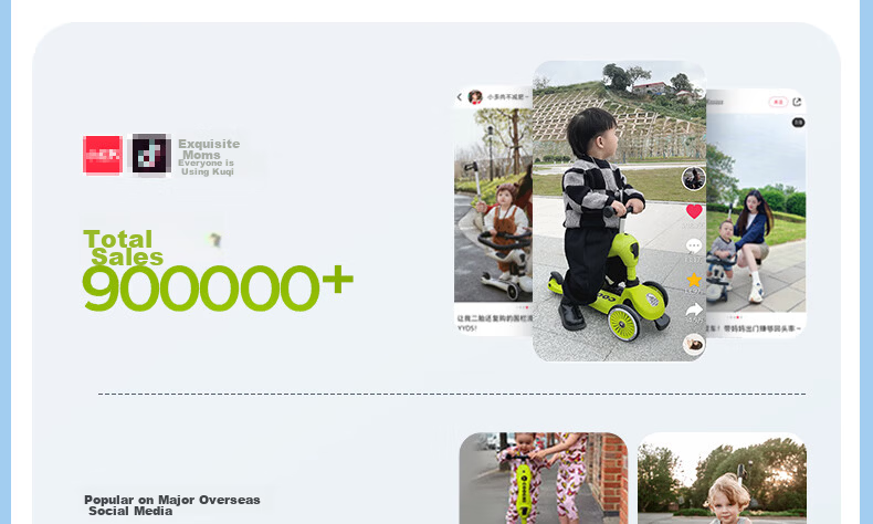 Cool Ride Little Green Kids Scooter Foldable Toddler Scooter for Ages 1-6 with Light-Up Green Wheels 5