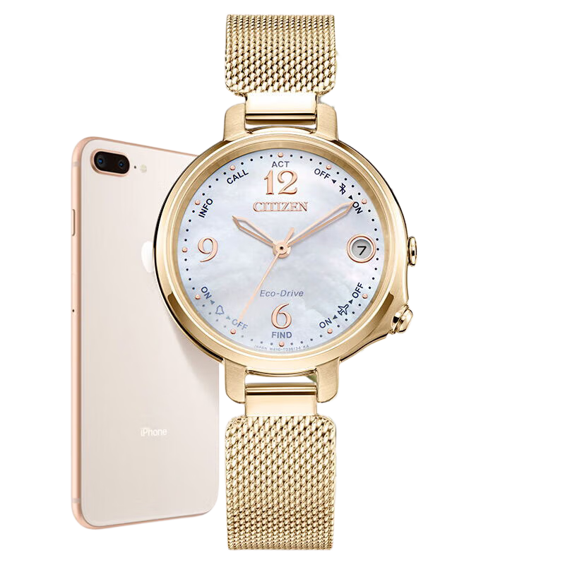 CITIZEN Women's Watch Japanese-Korean Style Solar-Powered Stainless Steel Band Fashion Gift for Girlfriend EE4032-80A