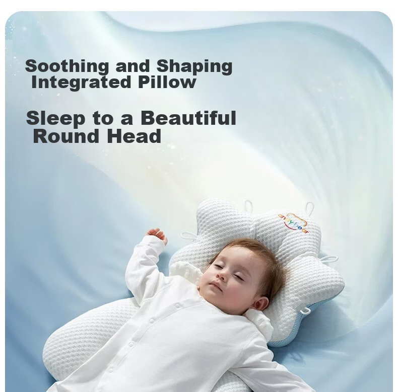 Aibedila Baby Shaping Pillow Newborn Head Correction Anti-Plagiocephaly 0-6 Months Infant Sleep Positioner for 1 Year Old 1
