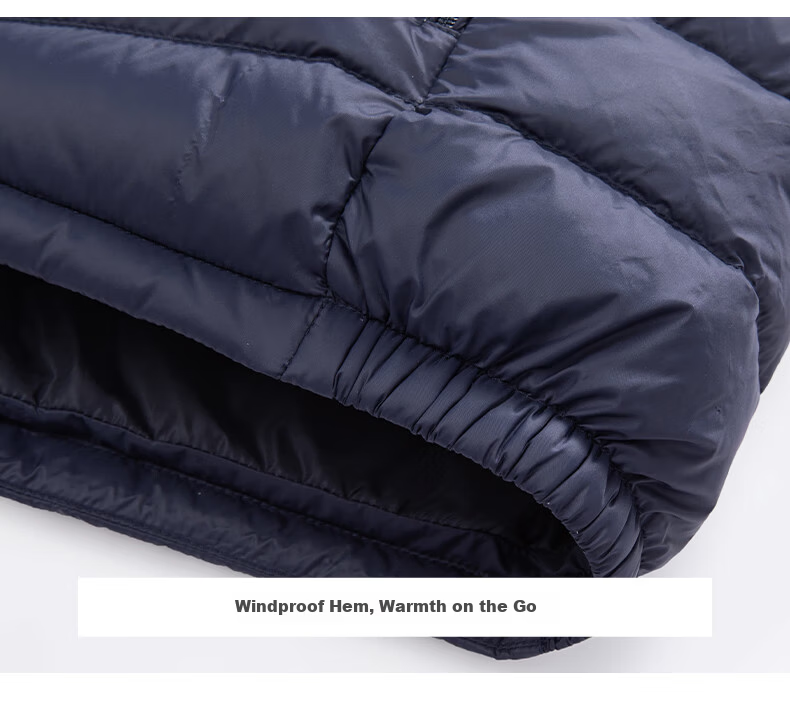 ROMON Men's Lightweight Down Jacket, Stand Collar, Short Style, Autumn New Fashion, Versatile Warm Inner and Outer Wear, Gray, Size 185 26