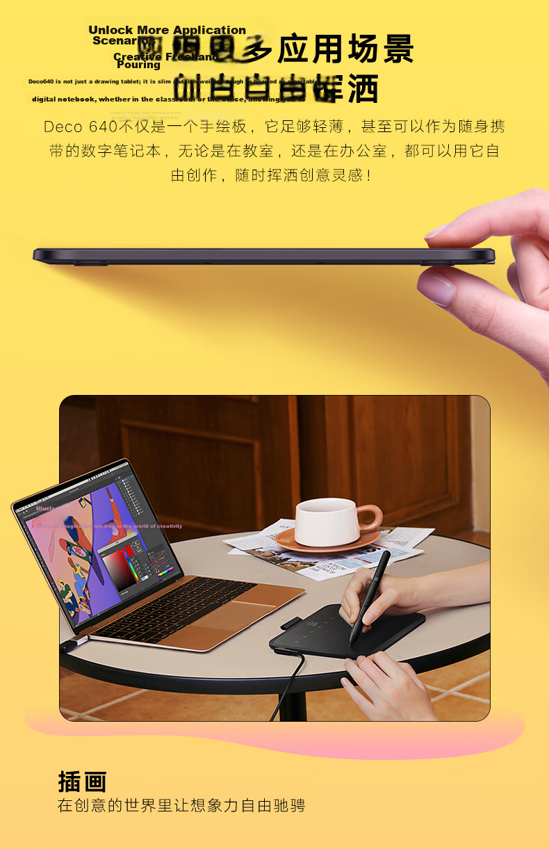 XP-Pen Deco Pro LW 2nd Generation Digital Drawing Tablet DP 2nd Gen Graphics Tablet Computer Drawing Pad Handwriting Tablet Compatible with PC and Mobile Electronic Drawing and Writing Pad 6