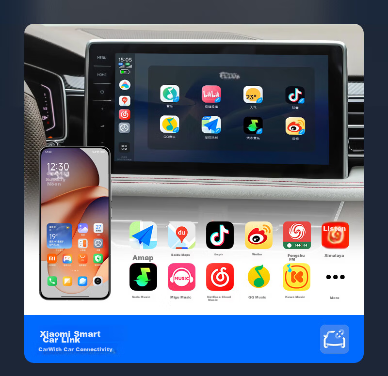 JunYong Baidu Wireless CarLife Compatible with OPPO Honor Vivo Xiaomi Samsung Android Car Connectivity Box [M6] 8
