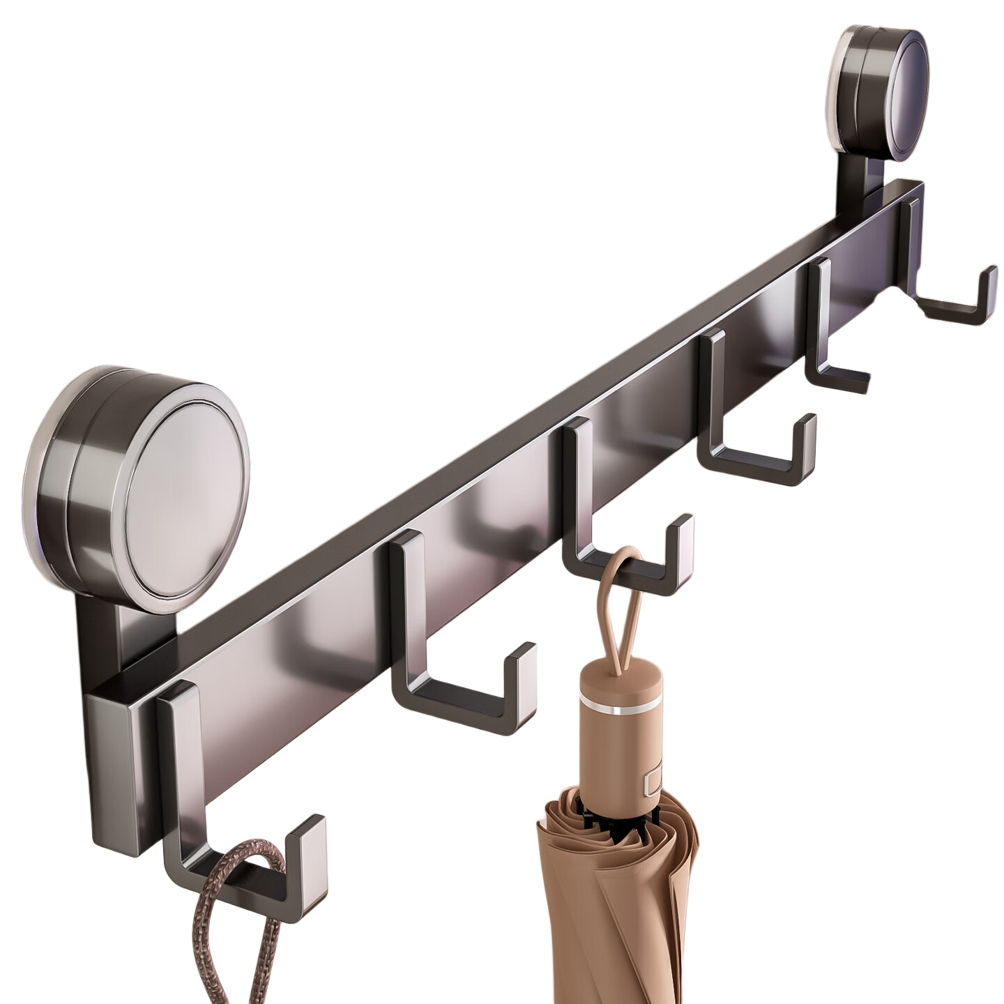 Baihan Suction Cup Bathroom Hook No-Drill Wall-Mounted Towel and Washstand Rack