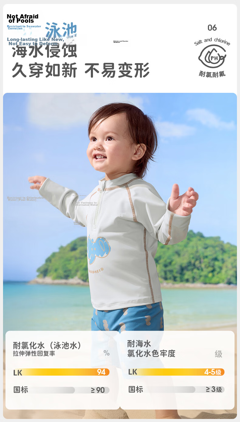 Lemonkid Kids Swimwear Sun Protection Quick-Dry Baby Two-Piece Long Sleeve Swimsuit Toddler Infant Swimming Set 17