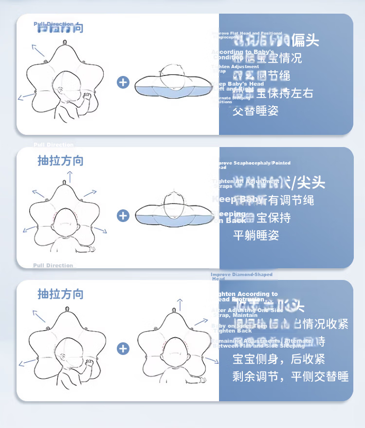 Beingmate Baby Shaping Pillow for 0-6-12 Months Newborn Head Correction Neck Support Pillow Small Infant Sleep Pillow 5