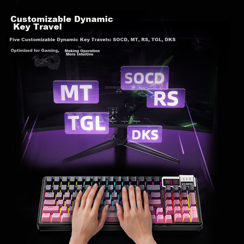 Western Hunter CK98PRO Magnetic Axis Keyboard 98-Key Wired Gaming Keyboard Full-Key Hot-Swappable FPS Dual-Drive Valorant Delta PUBG Gaming Keyboard 12