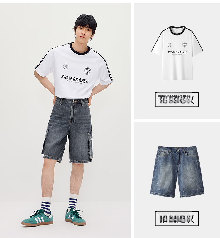 Semir Men's Summer Cool Cargo Denim Shorts 2026 Loose Vintage Washed Shorts 109326122103 7