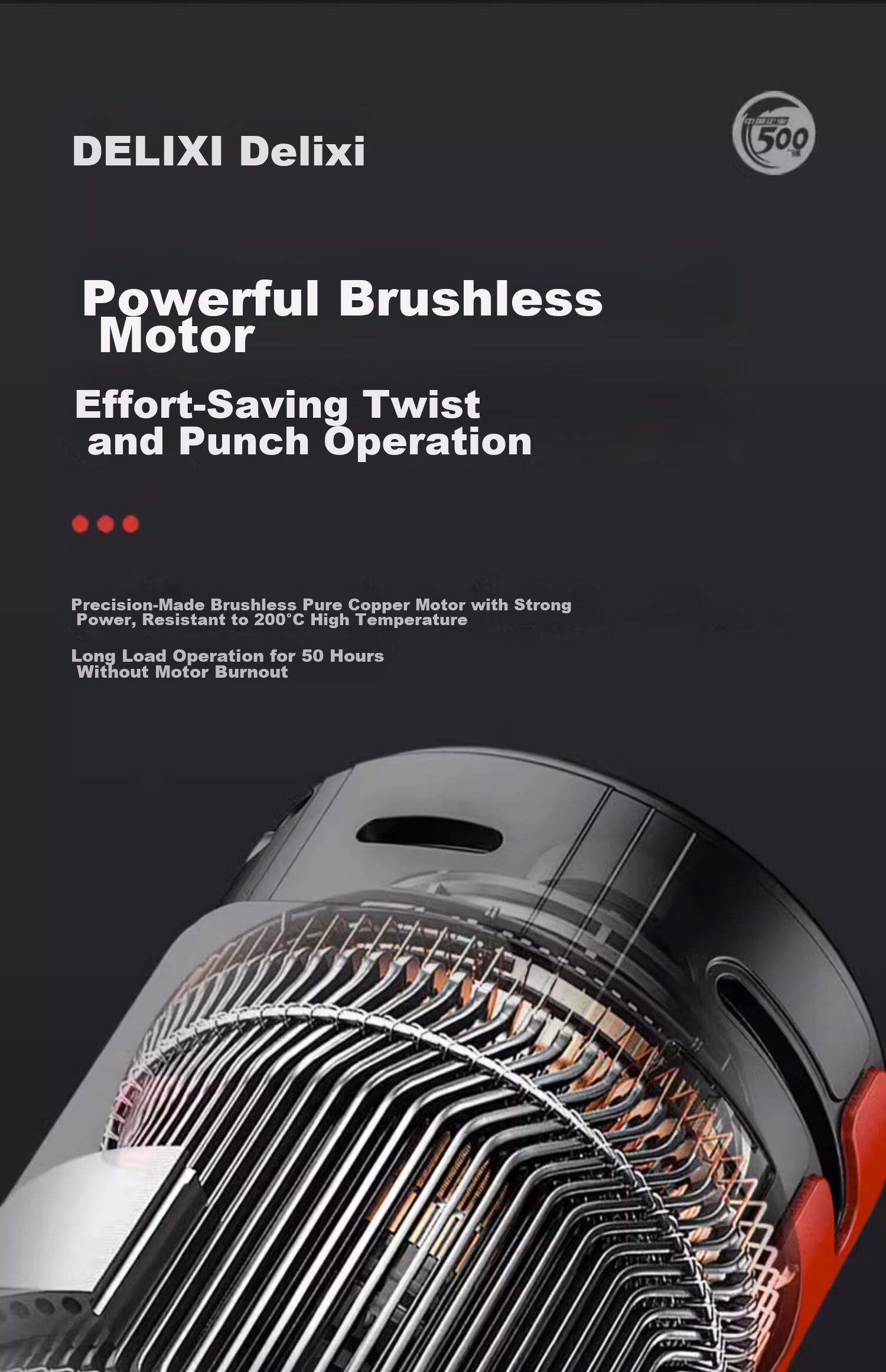 Delixi Electric 16.8V Brushless Cordless Lithium Battery Hand Drill Electric Screwdriver Tool Kit 6