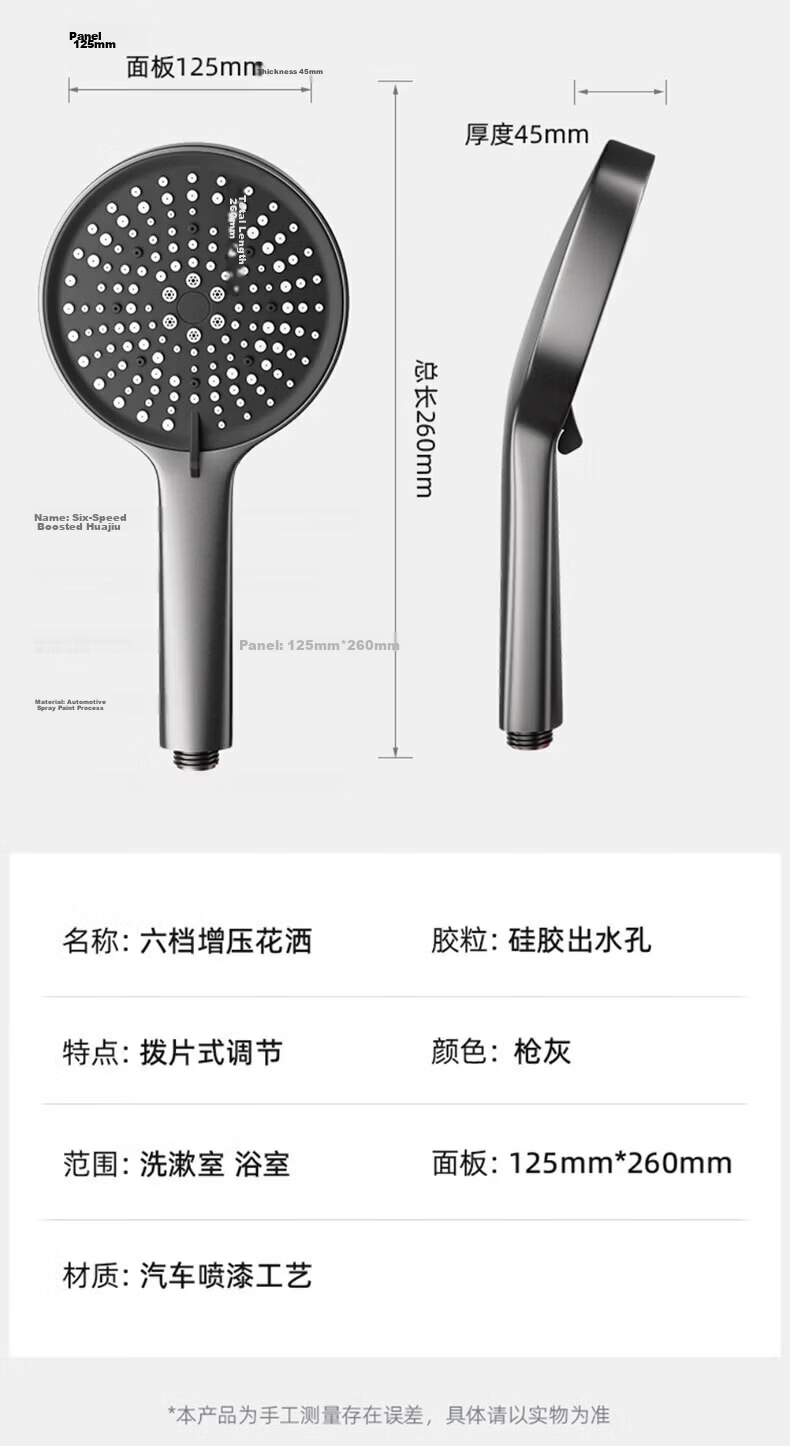 HOMK Seiko Shower Head Set with Hose, High-Pressure Bathroom Shower Sprayer 19