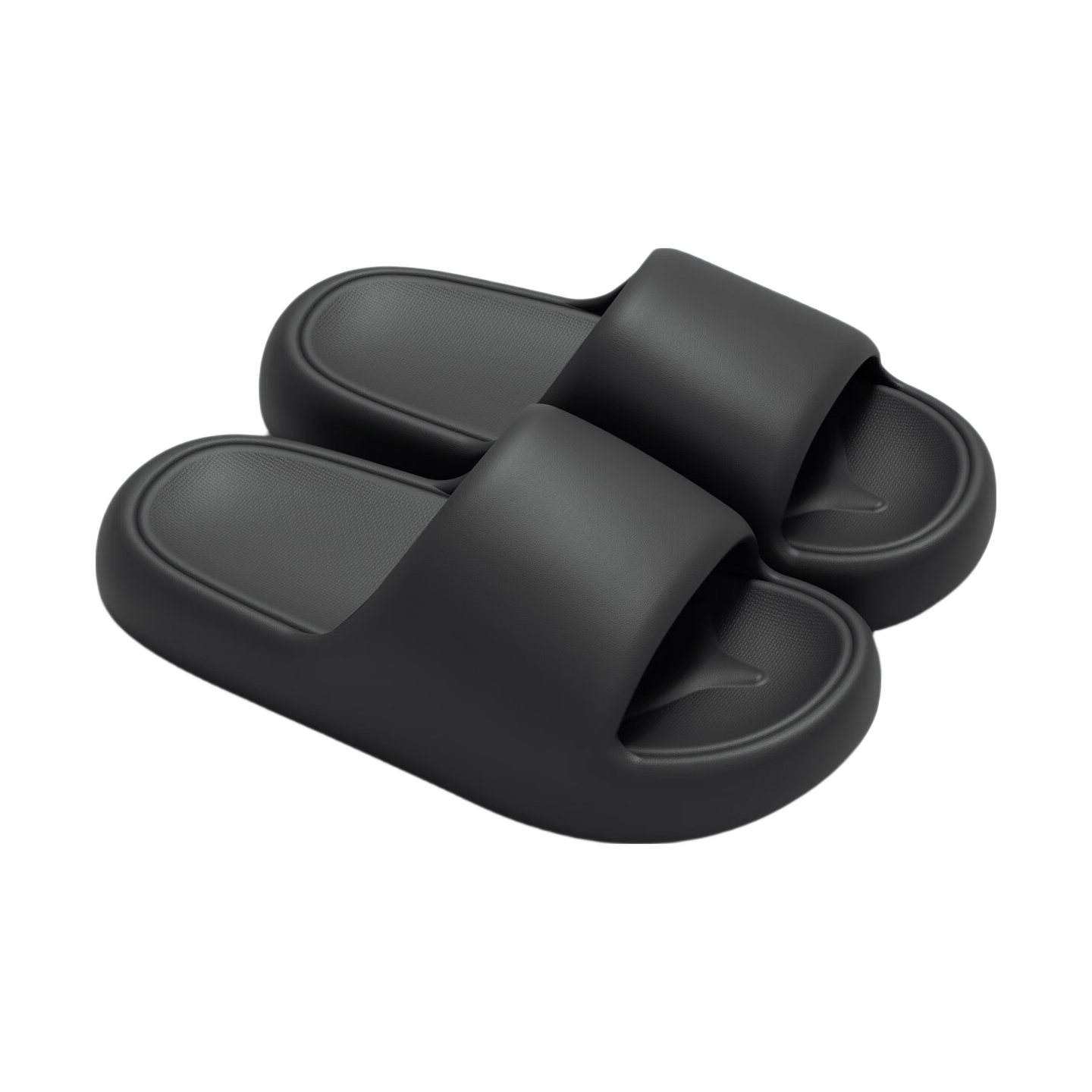 Biggator Plus Size Men's Non-Slip EVA Home Slippers 5051 Extra Large Thick Sole Summer Outdoor Black 48-49