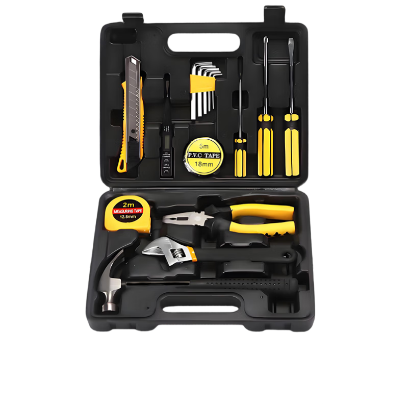 Honggong Household Tool Box Set Hardware Tools Electrician Carpenter Wrench Screwdriver Hex Key Hammer 16-Piece Set