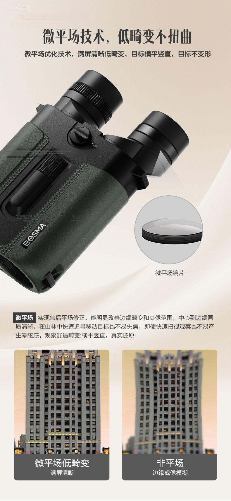 BOSMA Xuanwu 15X42 Binoculars Anti-Shake Stabilizer High-Power HD ED Birdwatching 15