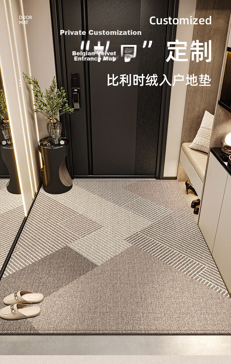 STIMANNI CITY·MANNI Modern Minimalist Entryway Door Mat Indoor Home Protective Dirt-Resistant Thickened Plush Carpet 1