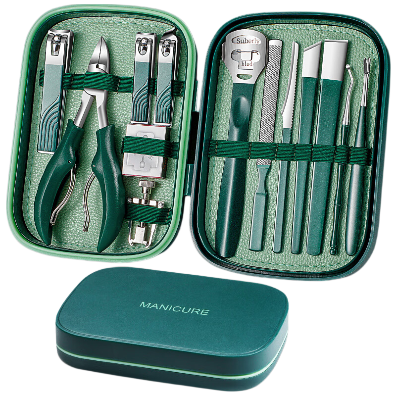 Bakuli Pedicure Knife Set, Ingrown Toenail Specialized Nail Clippers, Nail Scissors, Nail Pliers, Nail Kit Tools, 13-Piece Set