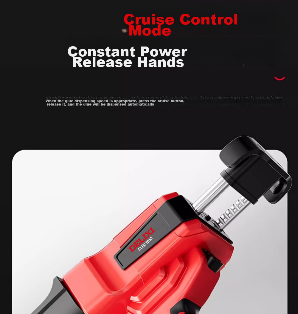 Delixi Electric Dual-Tube Caulking Gun for Tile Grout, Fully Automatic 16.8V Sealant Applicator Tool 19