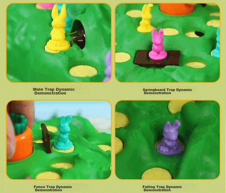 Snaen Rabbit Trap Checkers Educational Children's Toy Board Game for Girls Boys Ages 3-12 Birthday Gift 6