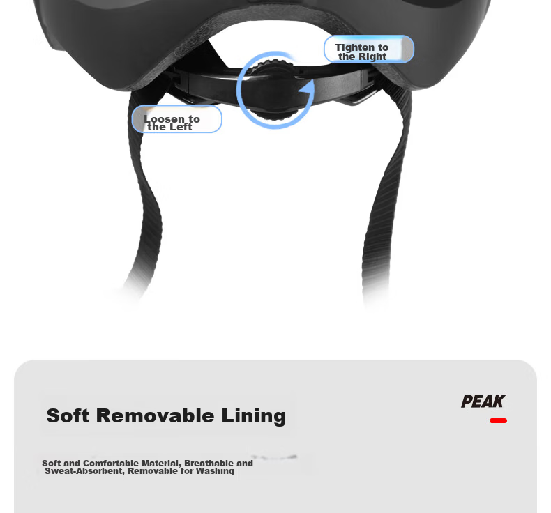 Peak Integrated Cycling Helmet with Goggles Unisex Mountain Road Bike Matte Black 10