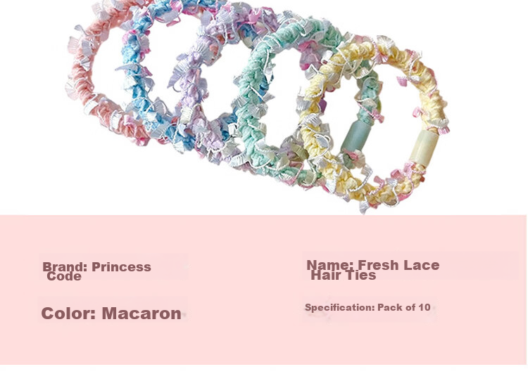 Princess Password Kids Hair Tie High Elasticity No Hair Damage Girls Hair Band Student Seamless Hair Rope Elastic Band 12