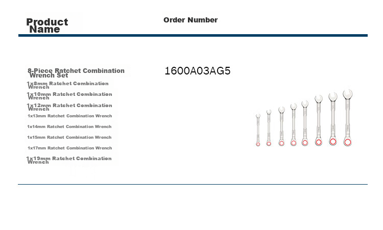 Bosch Ratchet Dual-Use Wrench Repair Set 5-Piece Precision Maintenance Household Disassembly Wrench for Tight Spaces 11