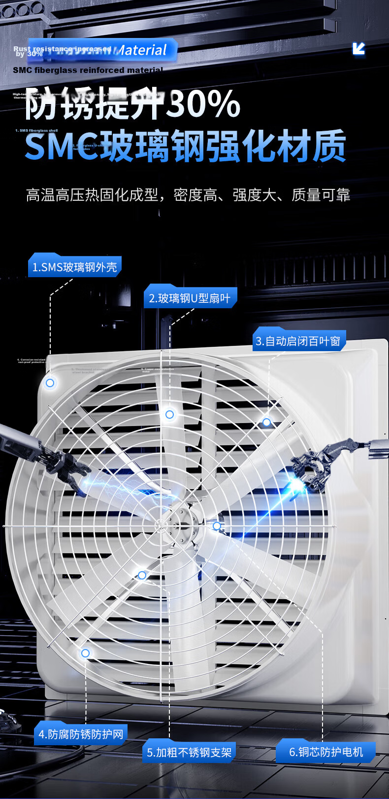 Diamond Brand High-Power 10-Inch Kitchen Exhaust Fan Oil Smoke Extractor Household Bathroom Ventilation Fan Red Four-Blade Industrial Ventilation Fan Powerful Ventilator 11