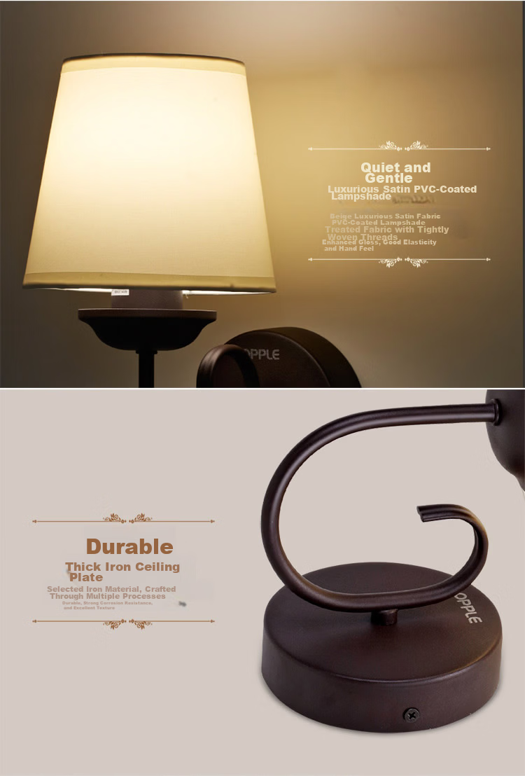 OPPLE Lighting LED Bedroom Bedside Warm Romantic American Style Wall Lamp E27 Bulb Base Light Source Sold Separately 5