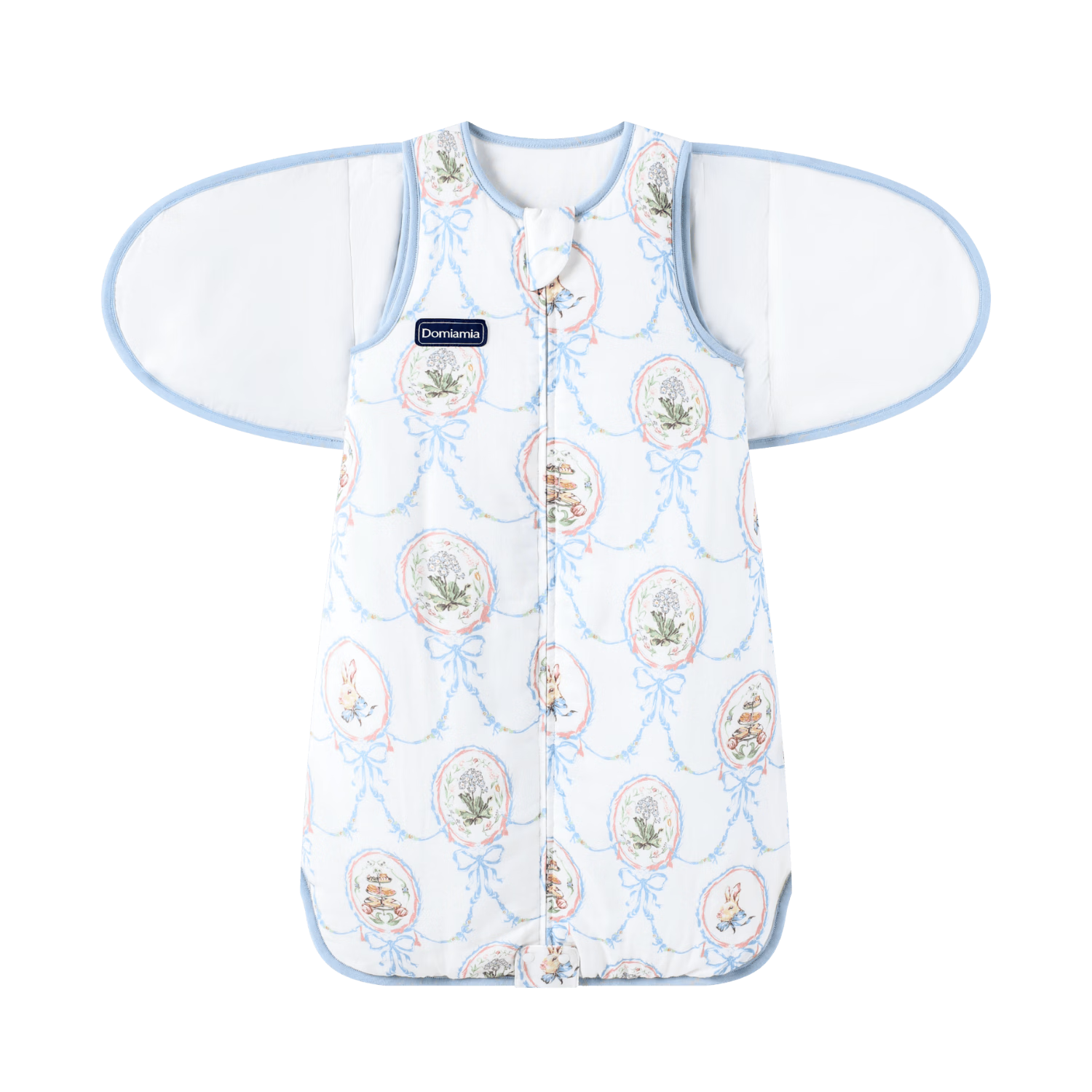 DOMIAMIA Baby Sleeping Bag, Anti-Startle Wrap, Double-Layer Pure Cotton, Newborn NB Size, Suitable for All Seasons