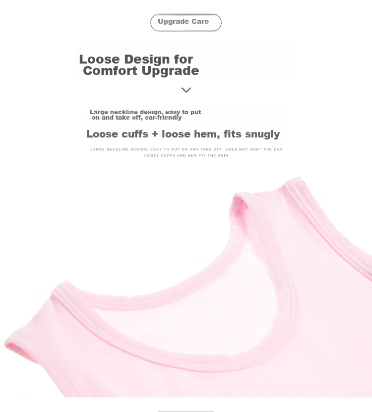 Aimer Kids Underwear Vest Undershirt for Girls, Baby Floral Print Vest 2-Pack, Meow Planet White + Pink, Size 90 5