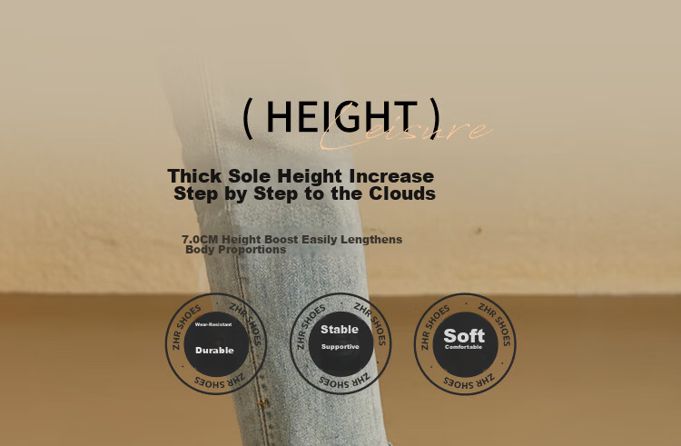 ZHR Women's White Sneakers 2026 New Breathable Mesh Thick Sole 7CM Height Increase Casual Shoes AL32E Off-White Size 36 4