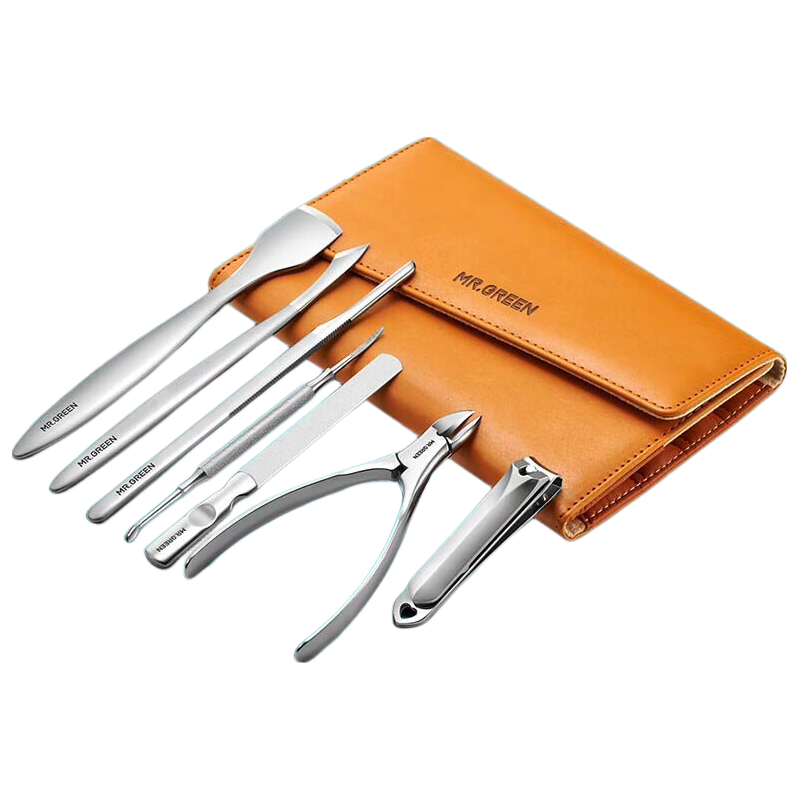 MR.GREEN German Pedicure Knife Set for Ingrown Toenails, Nail Clippers, Eagle Beak Pliers, Imported Tools, 7-Piece Set Mr-9107