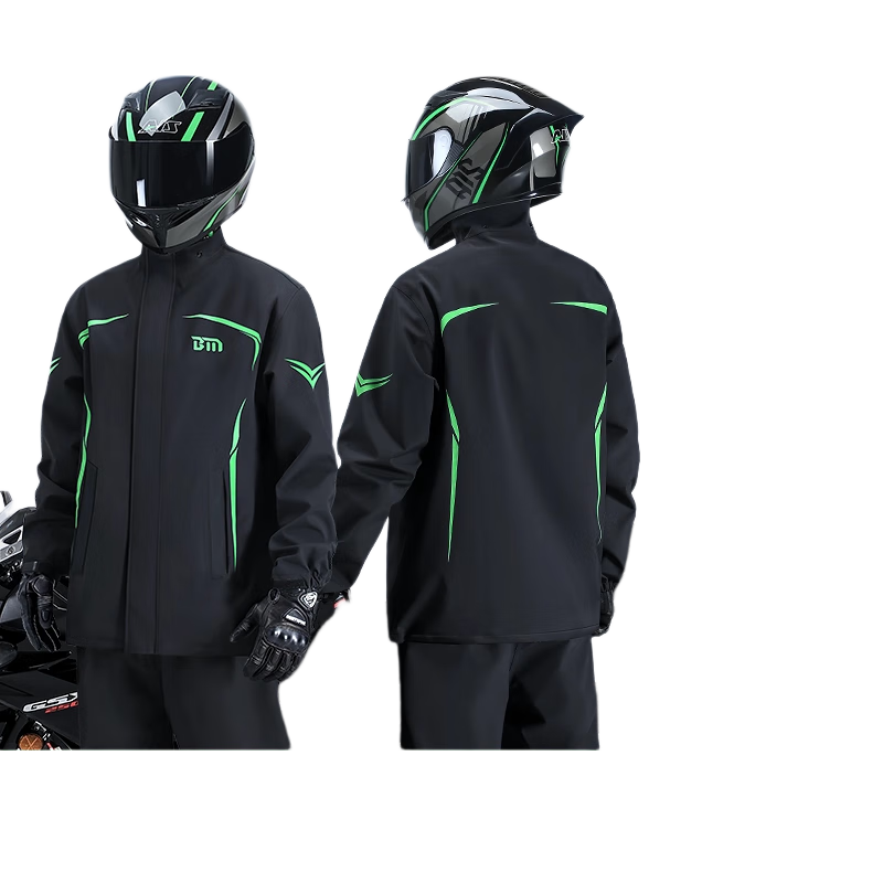 Beimei Motorcycle Riding Rain Jacket Set for Men, Adult Two-Piece Electric Scooter Full-Body Heavy Rain Protection, Specially Designed for Delivery Riders