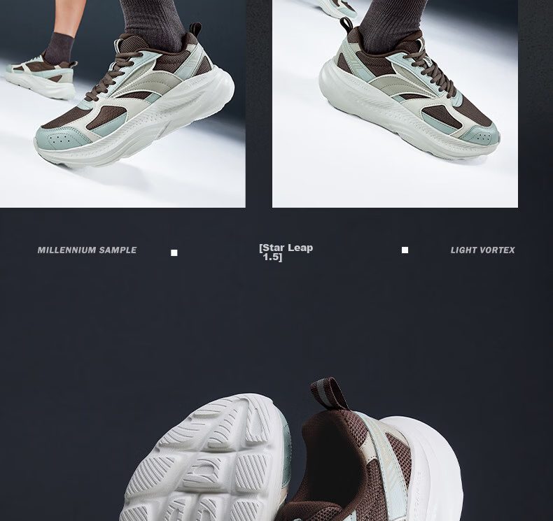 361° Xingyue 1.5 Men's Sports Shoes Summer Breathable Lightweight Shock Absorption Running Shoes Wide Fit Commuter Shoes 672632225-1 27