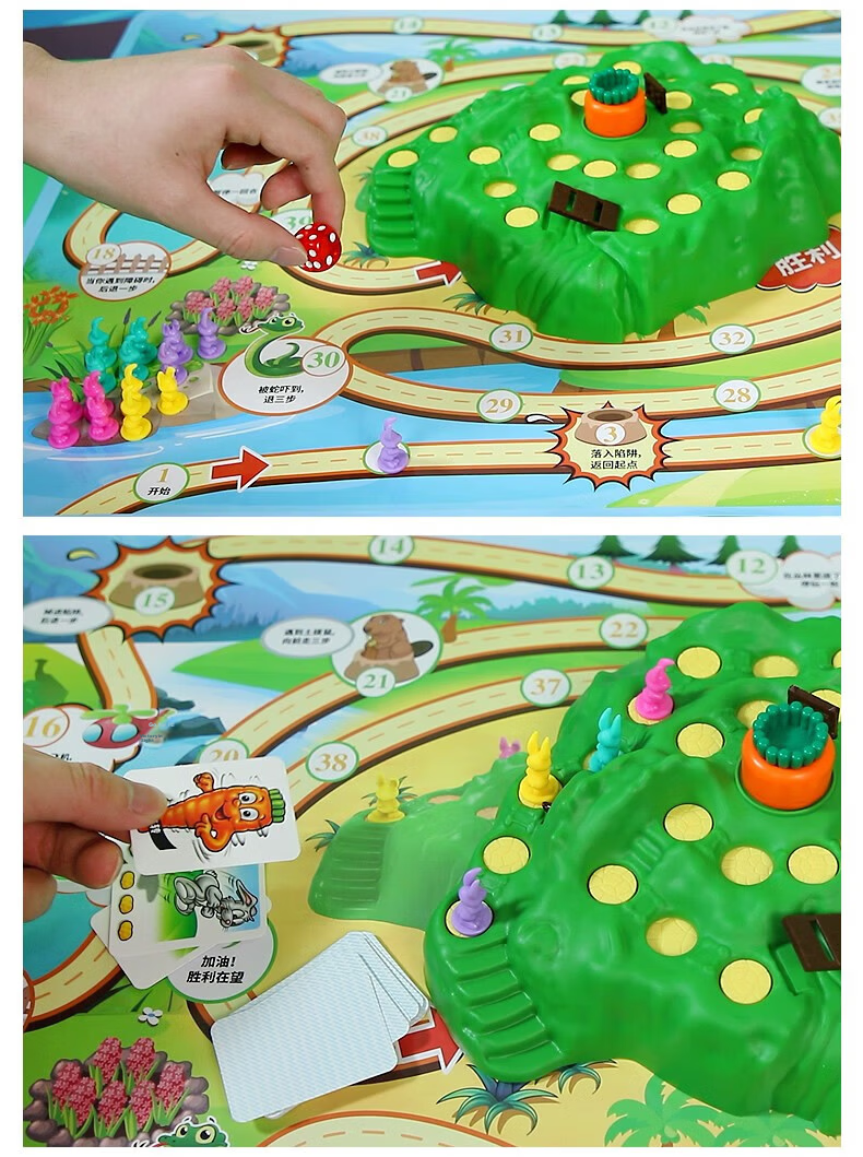 Snaen Rabbit Trap Checkers Educational Children's Toy Board Game for Girls Boys Ages 3-12 Birthday Gift 12