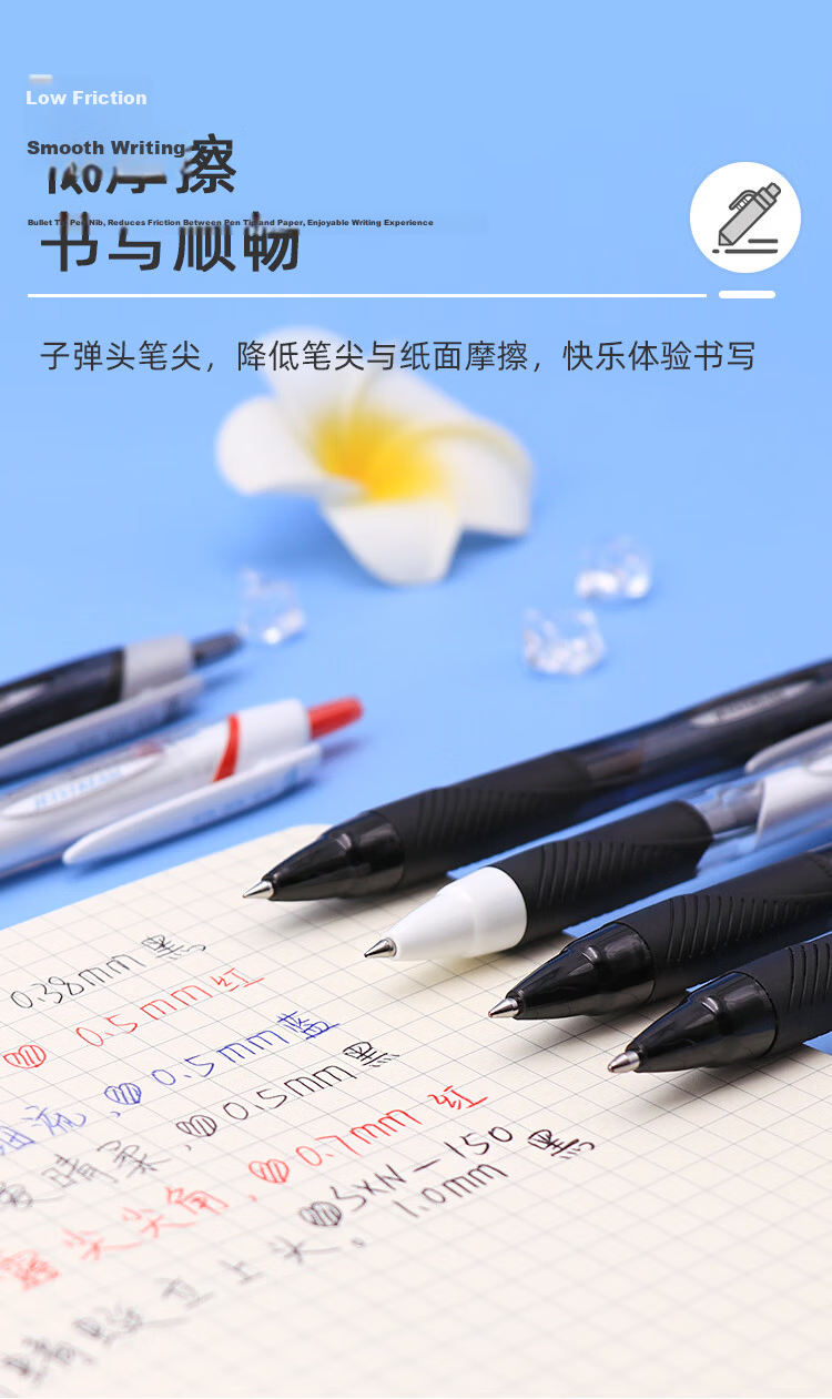Uni Mitsubishi JETSTREAM Series Retractable Ballpoint Pen SXN-150 Smooth 0.38mm Black Barrel Black Ink Single Pack Back to School Student Office Use 3