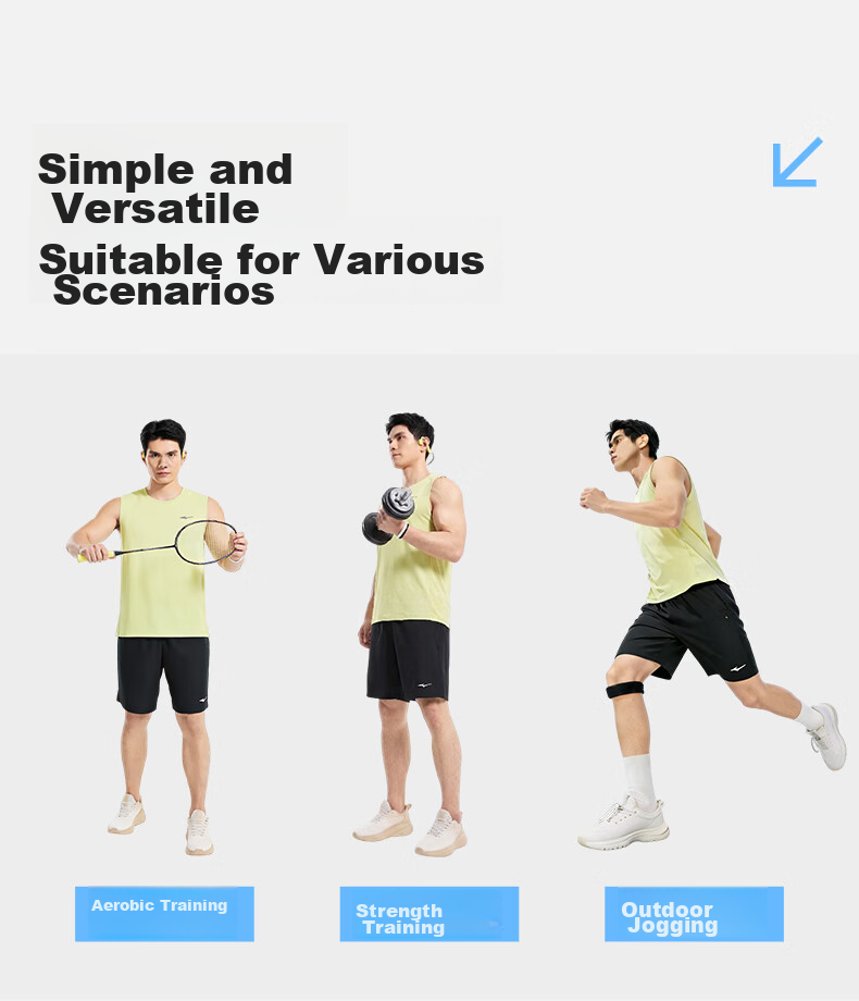Erke Men's Summer Sports Shorts Five-Point Moisture-Wicking Fitness Running Outdoor Casual Pants 8