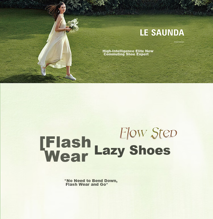 Le saunda Active Series 2026 Spring New Slip-On Casual Genuine Leather White Sneakers Women 7M38102 Cream White OWL35 1