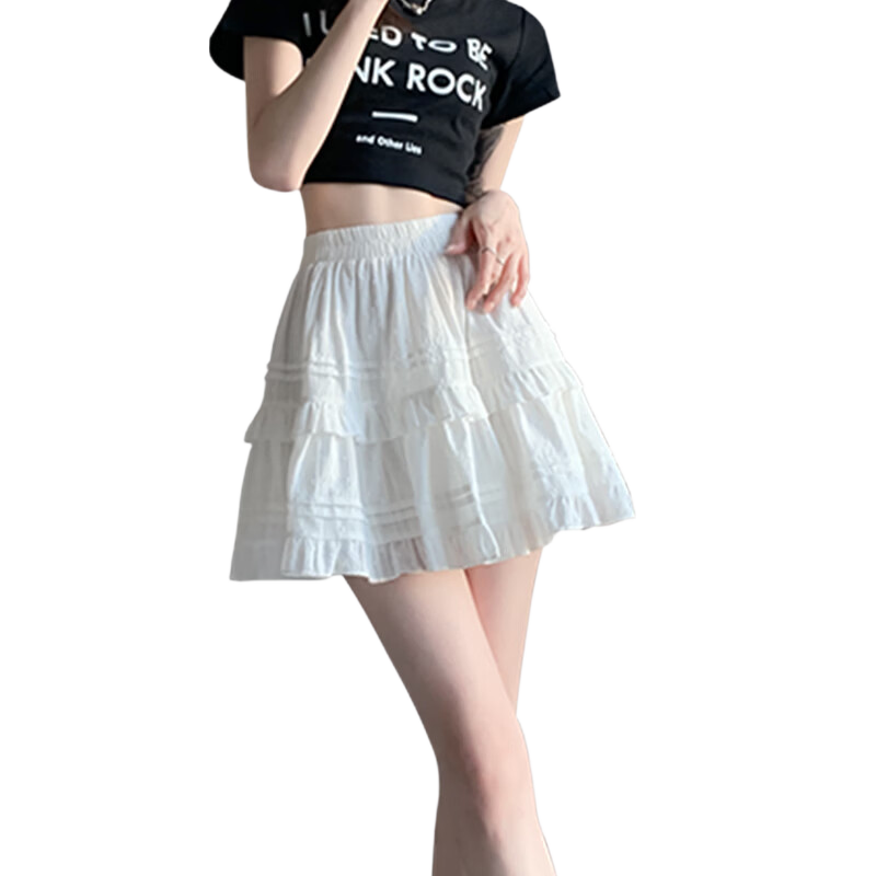 Freedom Style Anti-Exposure Short Skirt for Women 2026 Summer Thin Pure Cotton Slim Petite Ballet Cake Puff Half Skirt