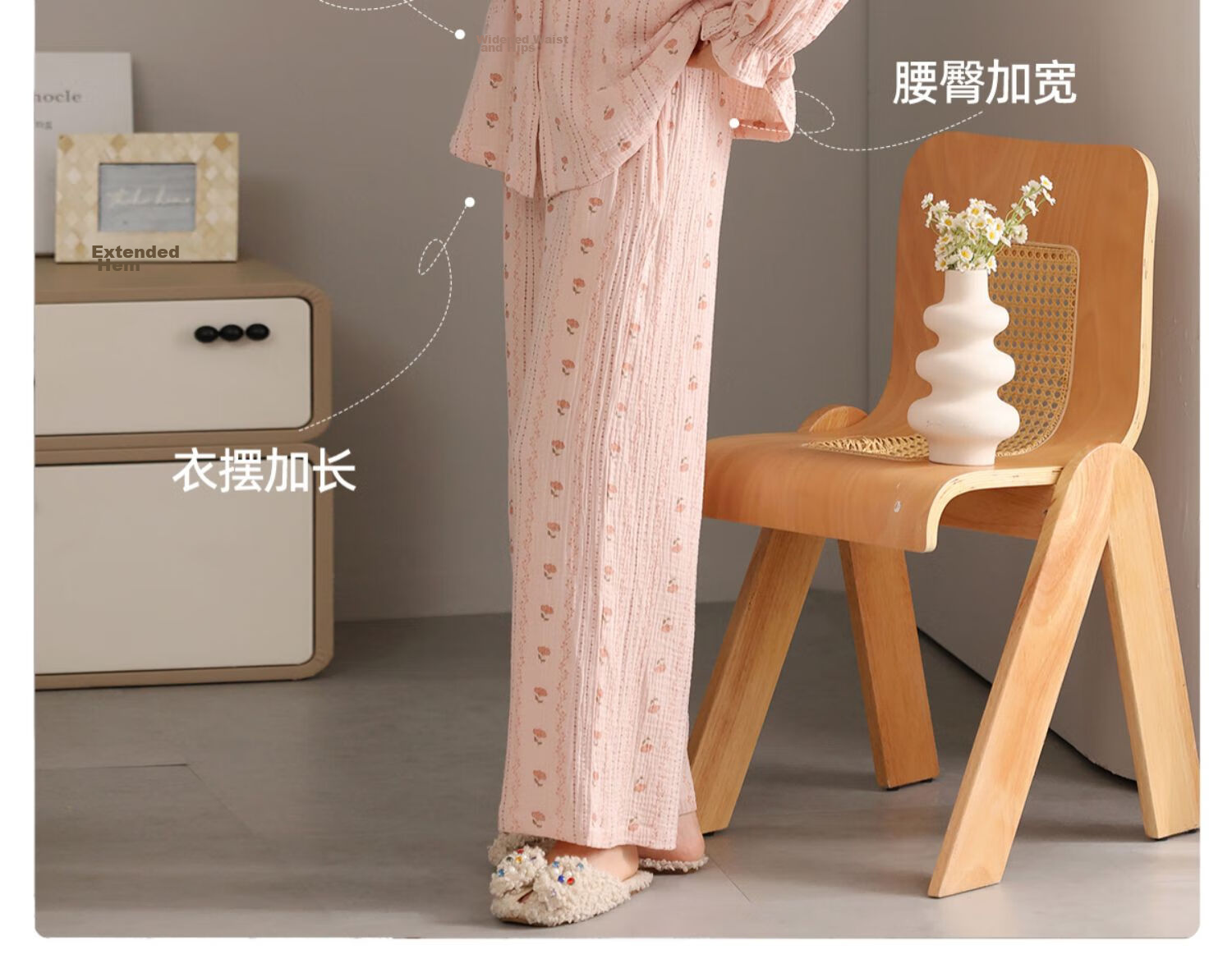 JOYNCLEON Maternity Cotton Gauze Postpartum Nursing Pajamas Homewear Pink XL jyz181399 18