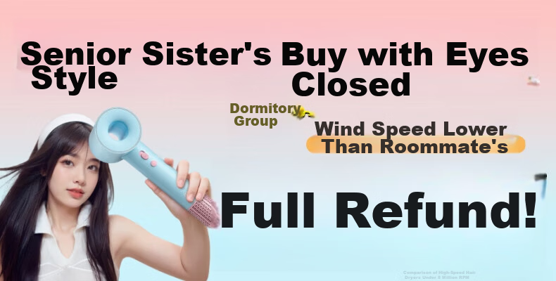 AUX High-Speed Hair Dryer 800W Dormitory Low Power Student Use Hair Care Negative Ion Quick Drying Low Power Strong Wind Gift [Dormitory] 1