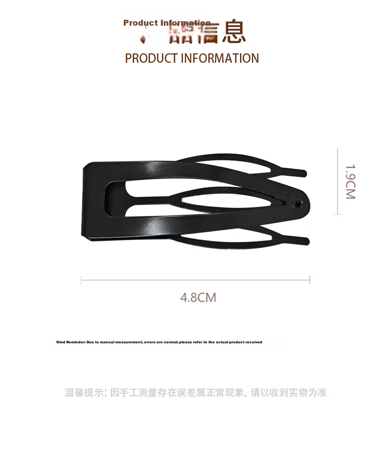 M2KA Hair Comb Clip for Women BB Clip Hairpin Hair Styling New Side Bang Hair Clip Black 6 Pieces 5
