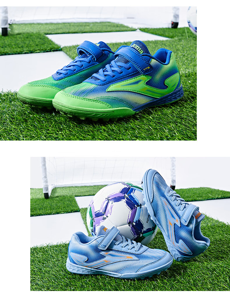 JOMA Soccer Shoes TF Turf Cleats for Youth, Children And Elementary School Students, Non-Slip, Wear-Resistant, Breathable Football Training Shoes, Fluorescent Green, Size 31 19