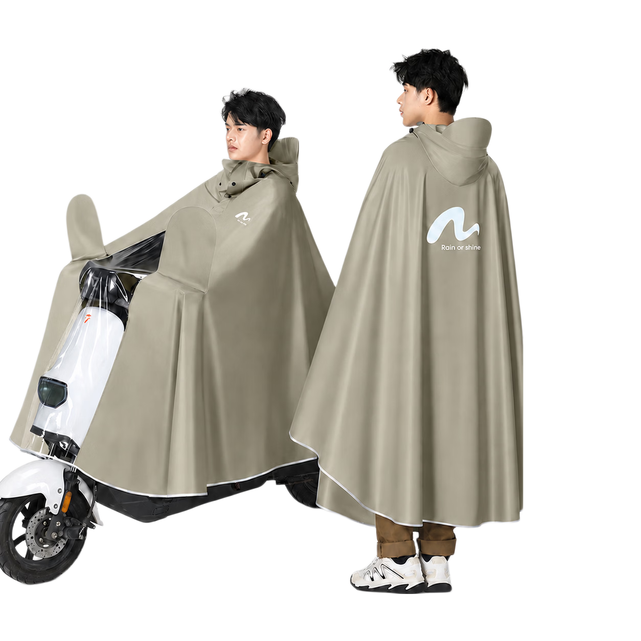 Beimei Extra Large Thickened Long Electric Vehicle Raincoat Full Body Windproof Heavy Rainproof Unisex Single Adult Battery Motorcycle Rain Poncho