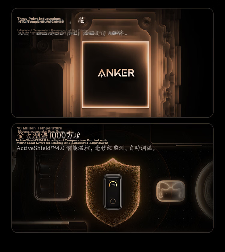 ANKER [Black Myth Wukong Collaboration] Anker Spirit Light Smart Display Charger Pro 160W Prime GaN Type-C Fast Charger Compatible with Apple iPhone 17 23
