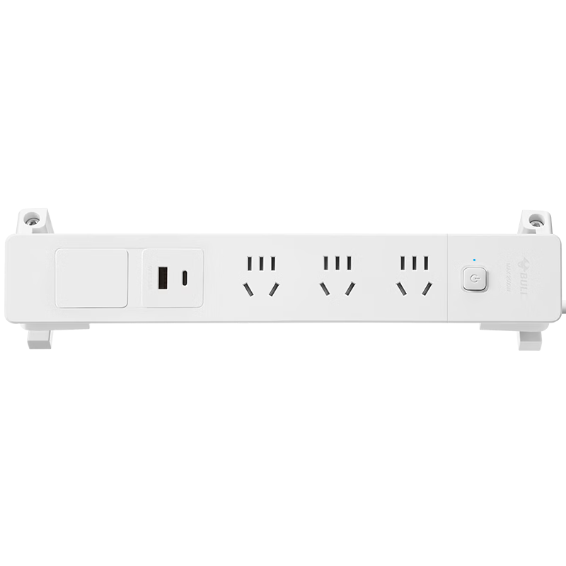 BULL No-Drill Table-Mounted Recessed Socket/power Strip/extension Cord, Multifunctional Desktop Socket, 3 Outlets + 2 USB Ports, Total Length 1.8 Meters