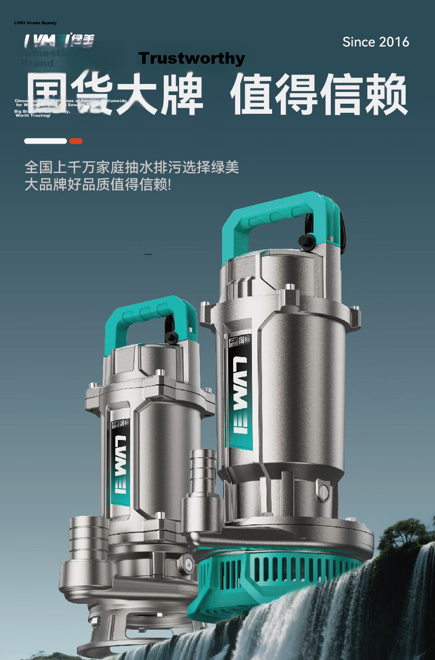 Lumei Submersible Pump 220V High Lift Large Flow Water Pump for Home Rural Farmland Irrigation Sewage and Clean Water Well Pump 1