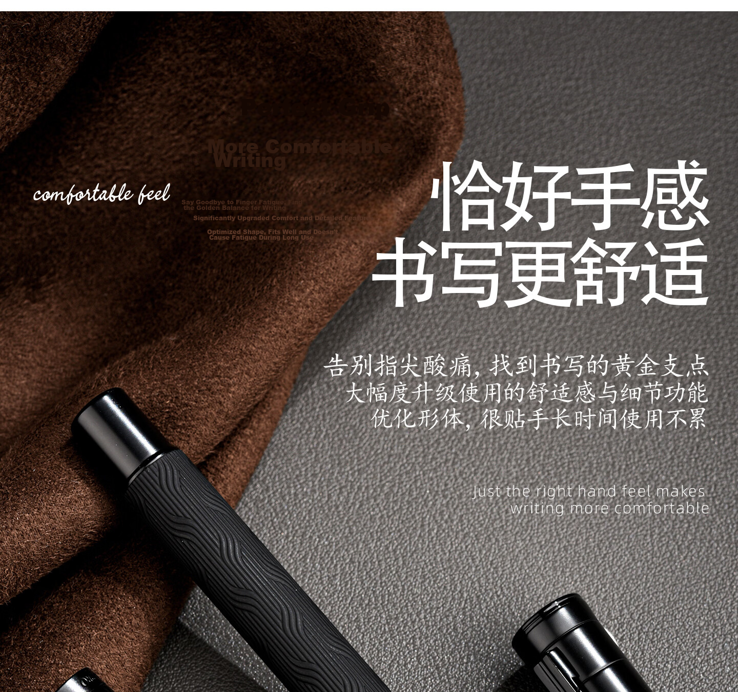 Hongdian High-End Business Elegant Student Calligraphy Vintage Art Pen 1861 Black Forest Pro Key Black EF Nib Obsidian Gift Box with 60ml Ink 12