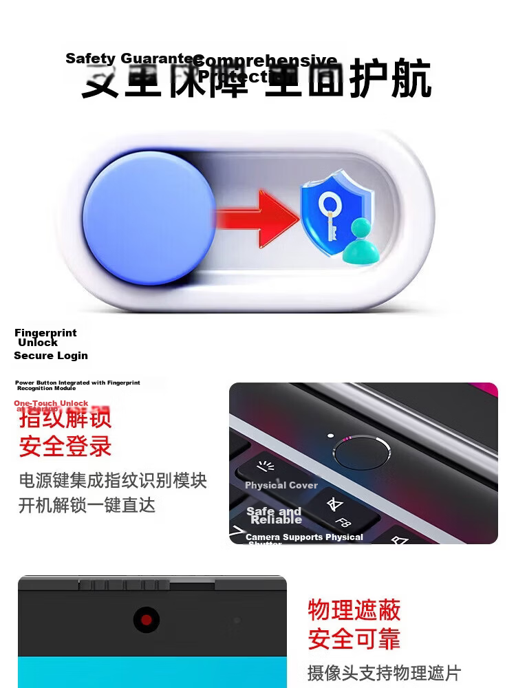 Lenovo Zongwei CF4720J-63f Domestic Xinchuang Laptop D3000M/16GB/512GB/Integrated Graphics/HD Screen/3-Year Hard Drive Warranty Kirin Defense Trial Edition 8