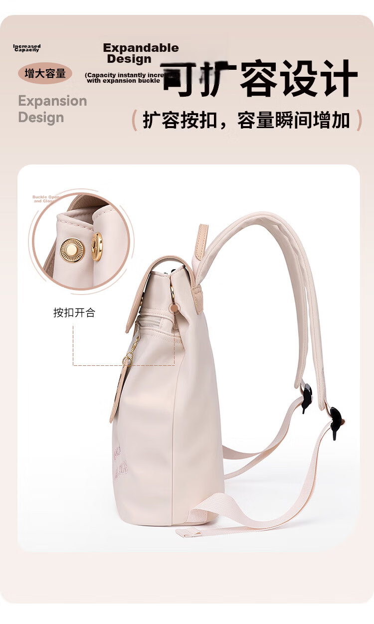 POLO Women's Casual Lightweight Backpack Small Bag iPad Laptop Bag Fashion Commuter Travel Student School Backpack 12