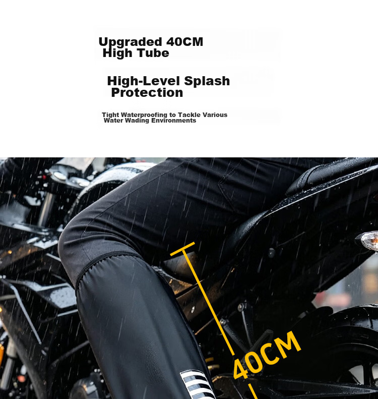 Shunxuan Waterproof Shoe Covers Rain Shoe Covers Non-slip Wear-resistant Thickened Portable Rain Boots Reusable for Men and Women Outdoor Cycling Rain Water Wading SXT-Y02 XXL Size (46-47) 7